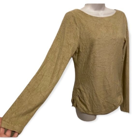 Anthropologie Saturday Sunday Rhea Boat-Neck Soft Plush Ruched Top Size M - Picture 6 of 15